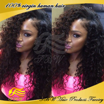 Top quality virgin remy mongolian kinky curly human hair topper wig